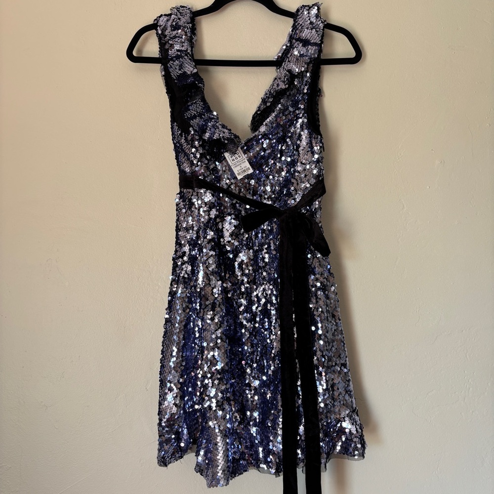 Free People Women’s Siren Sequined A-line Dress, Size 6